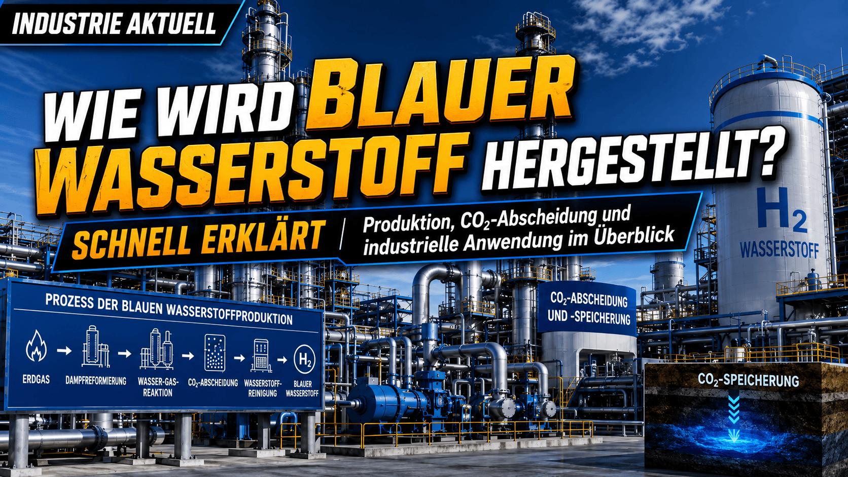 How Blue Hydrogen Is Made (Fast) #hydrogen #co2capture #sciencefacts #LearnOnTikTok #energytok #clea