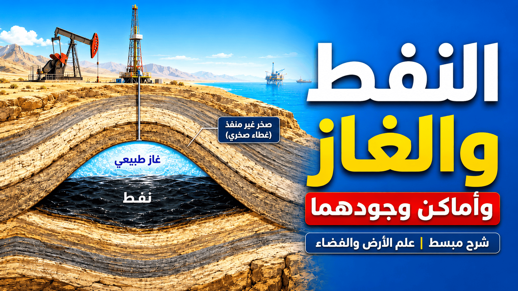 النفط والغاز وأماكن وجودهما | شرح مبسط | علم الأرض والفضاء