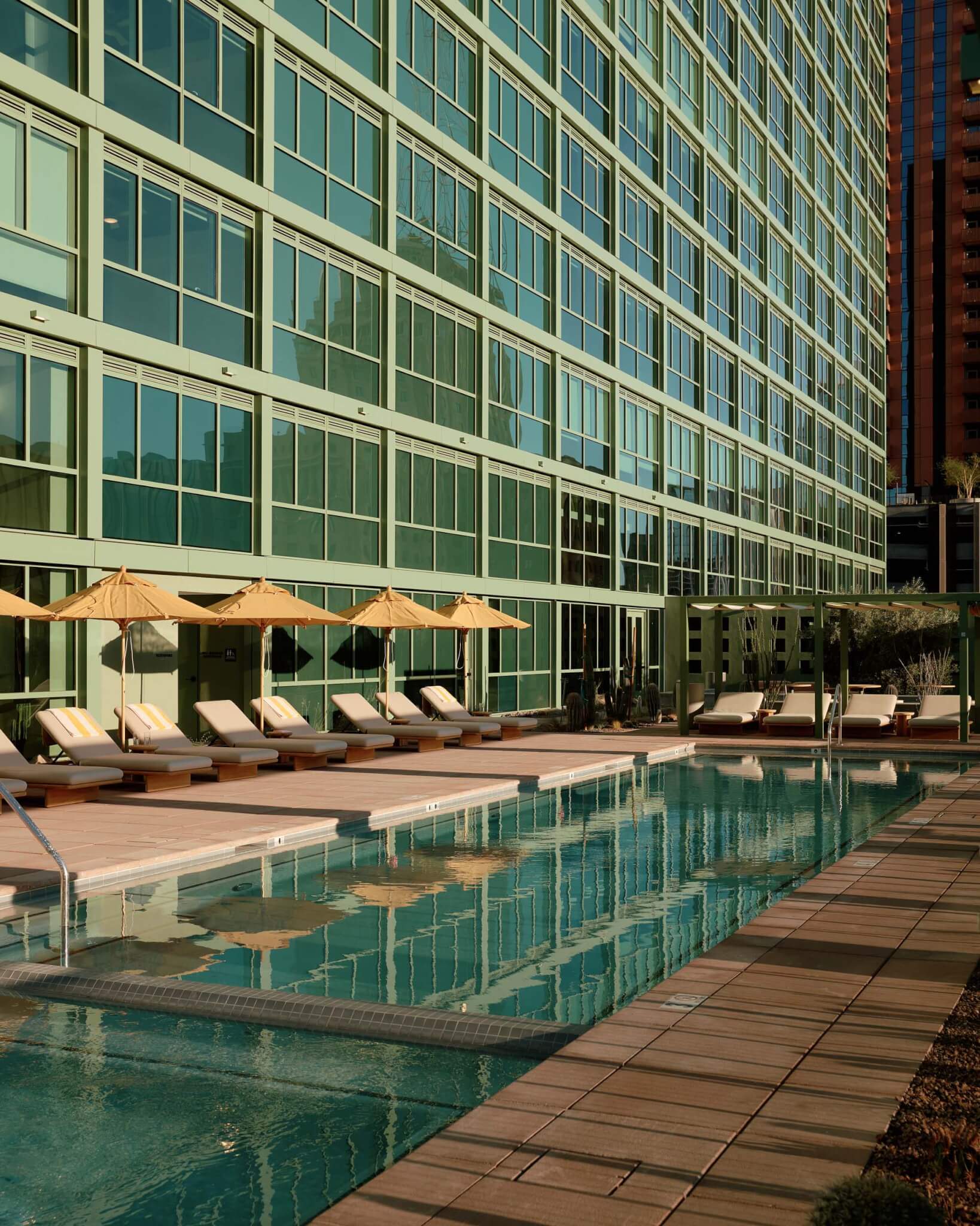 Swimming pool and lounge area