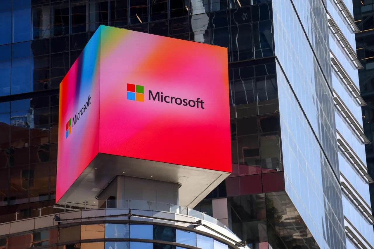 Logotipo da Microsoft em Nova York
