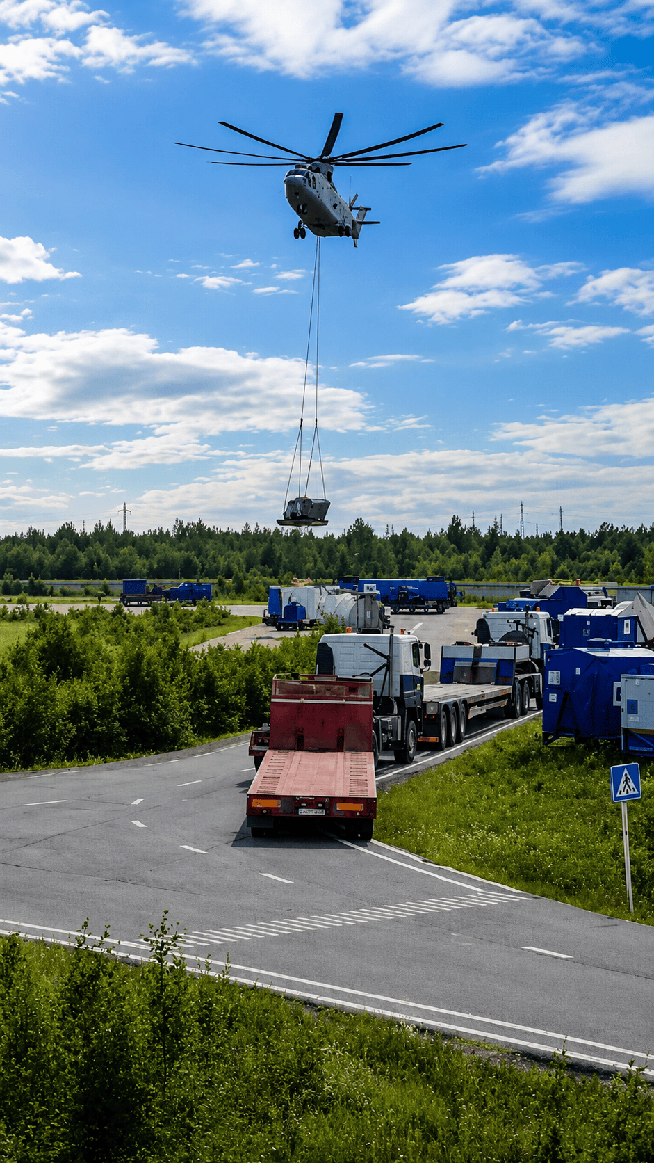 Ми-26 - РОСТВЕРТОЛ-АВИА  - перевозка НефтеГазового Оборудывания на внешней подвеске