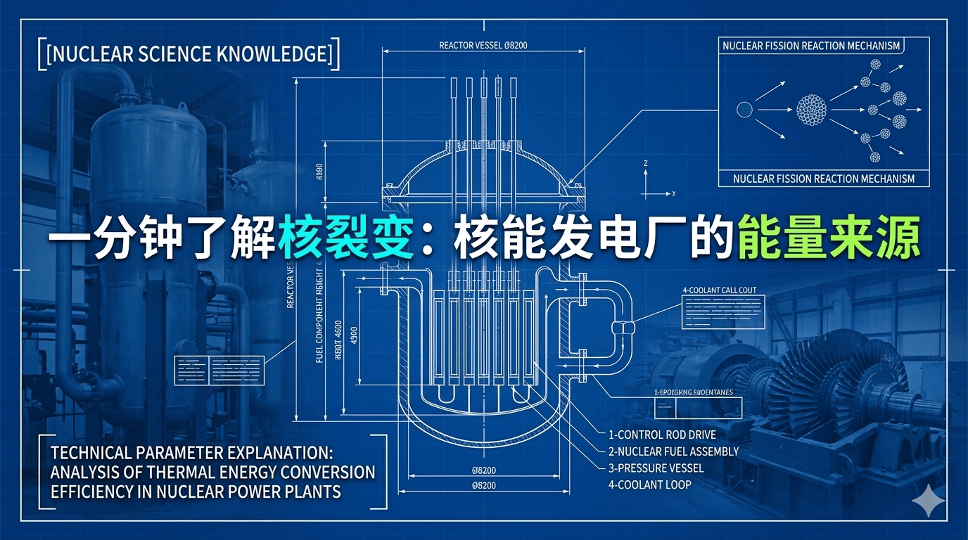 一分钟了解核裂变：核能发电厂的能量来源 #铀235 #科普知识 #学习 #结合能#核电站