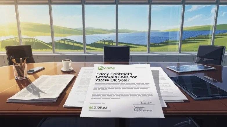 Enray 签约 Greencells 建设英国 71MW 太阳能项目