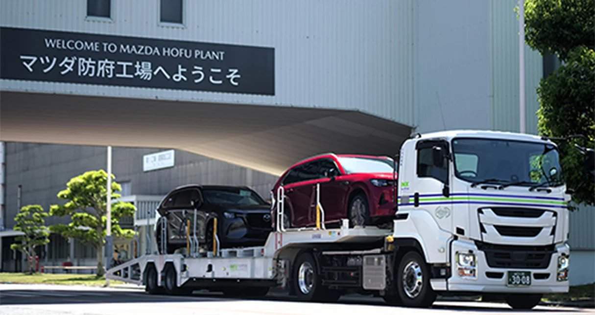 Teste de demonstração de biodiesel da Mazda em 2026