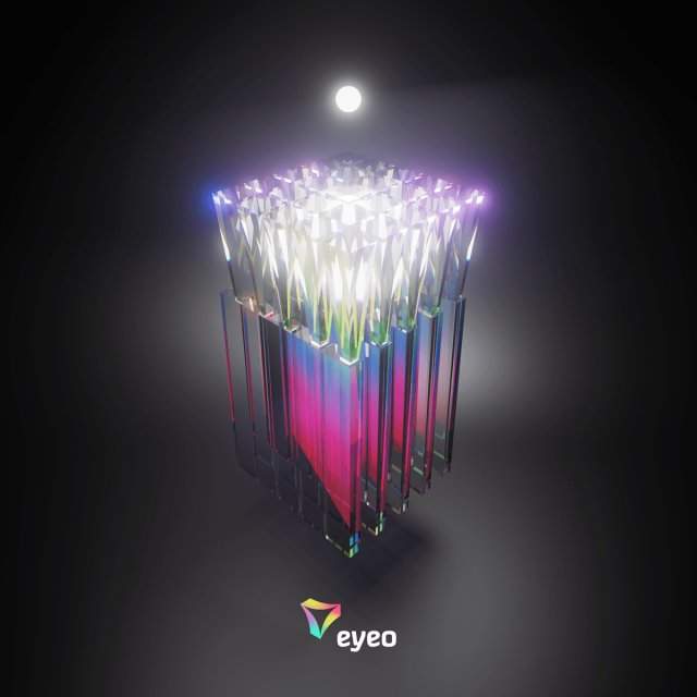 Eyeo color splitter waveguide structure rendering HD (Image credit: eyeo)