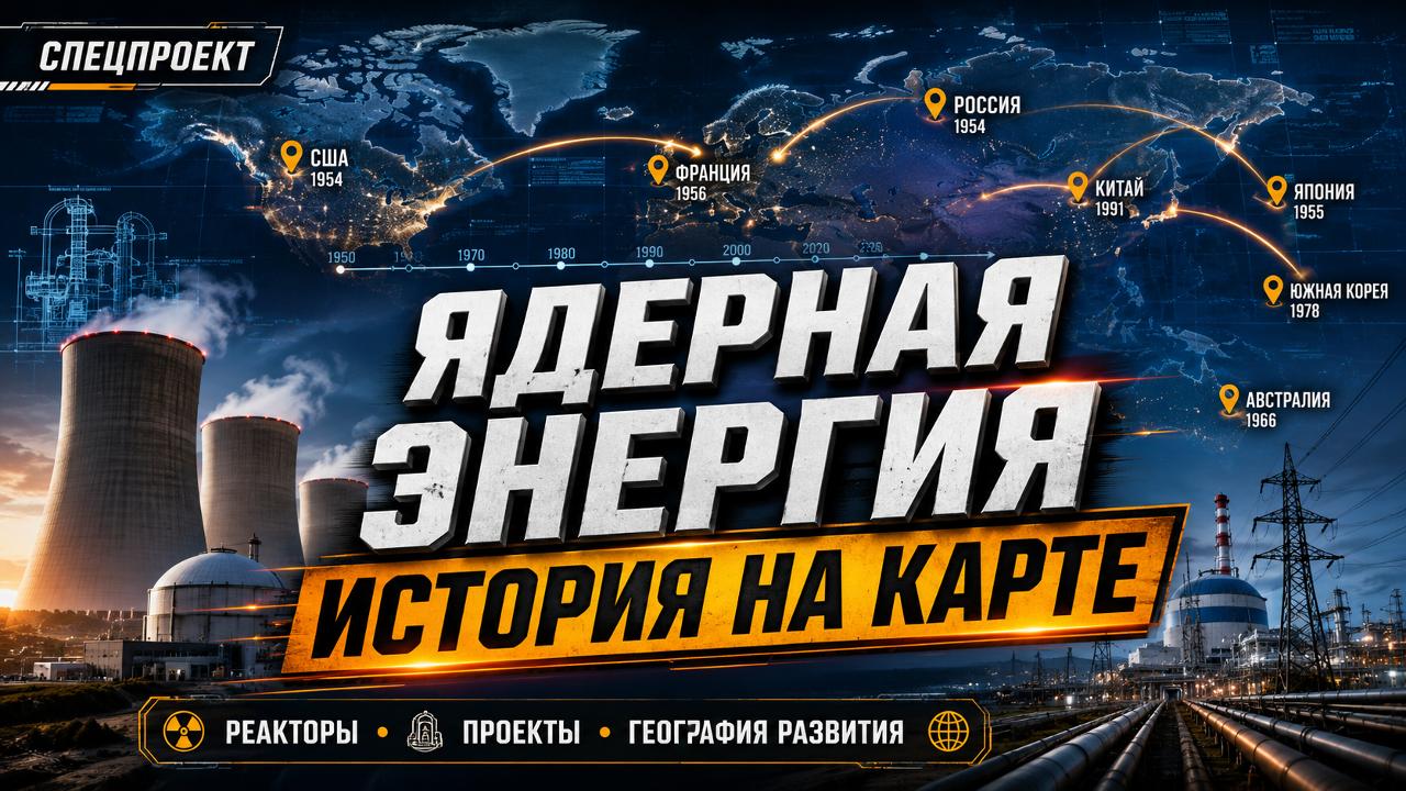 Ядерная энергия - история на карте