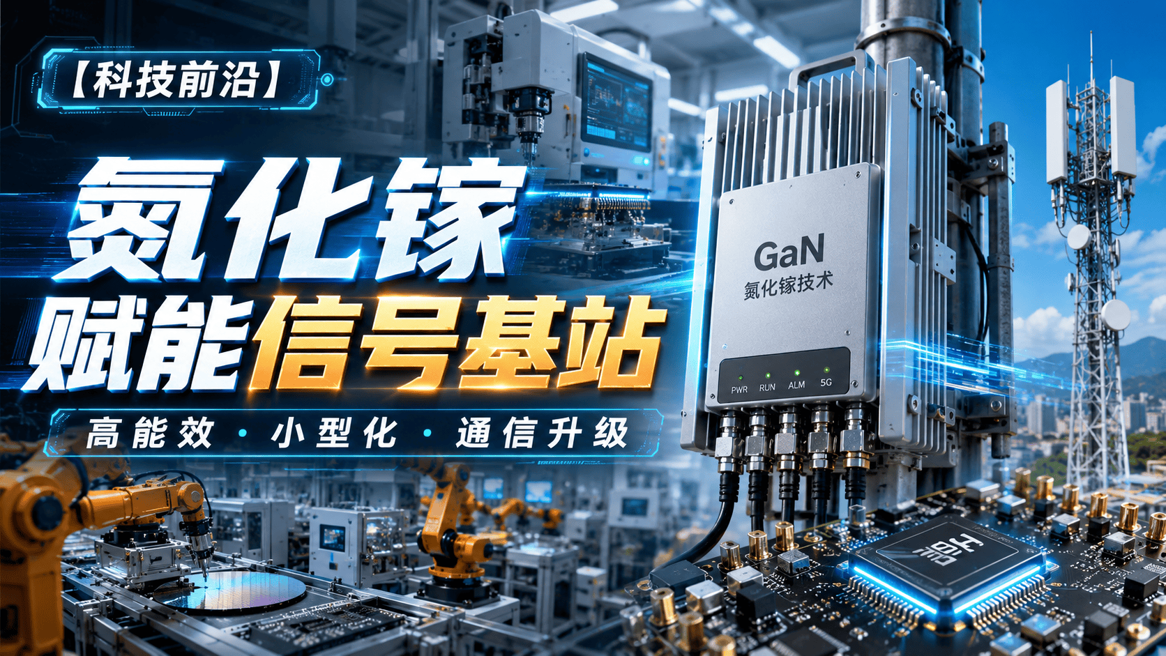 氮化镓赋能信号基站 #5g信号塔 #高能级城市 #氮化镓 #科技