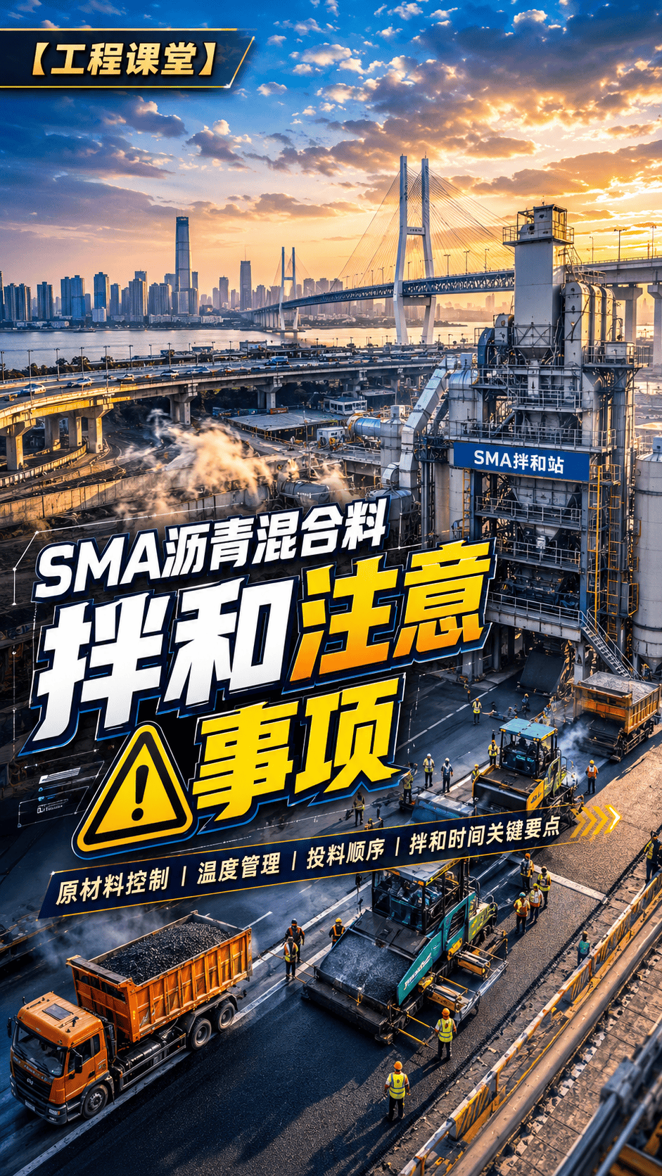 SMA沥青混合料拌和注意⚠️事项#快来看看