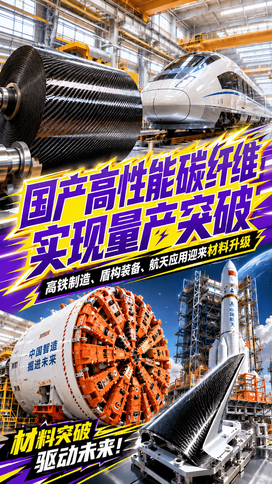 国产高性能碳纤维实现量产突破#科技 #碳纤维 #科技创新 #中国制造 #抖音推广 @抖音小助手