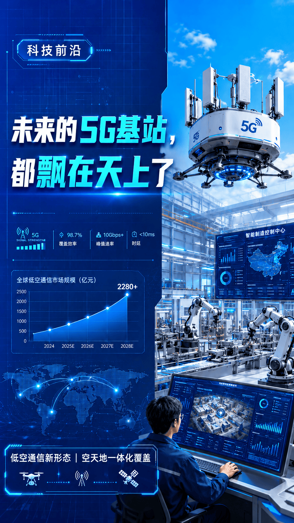未来的5G基站，都飘在天上了？ #科技数码 #5G  #飞艇 #科技下一站 #黑科技