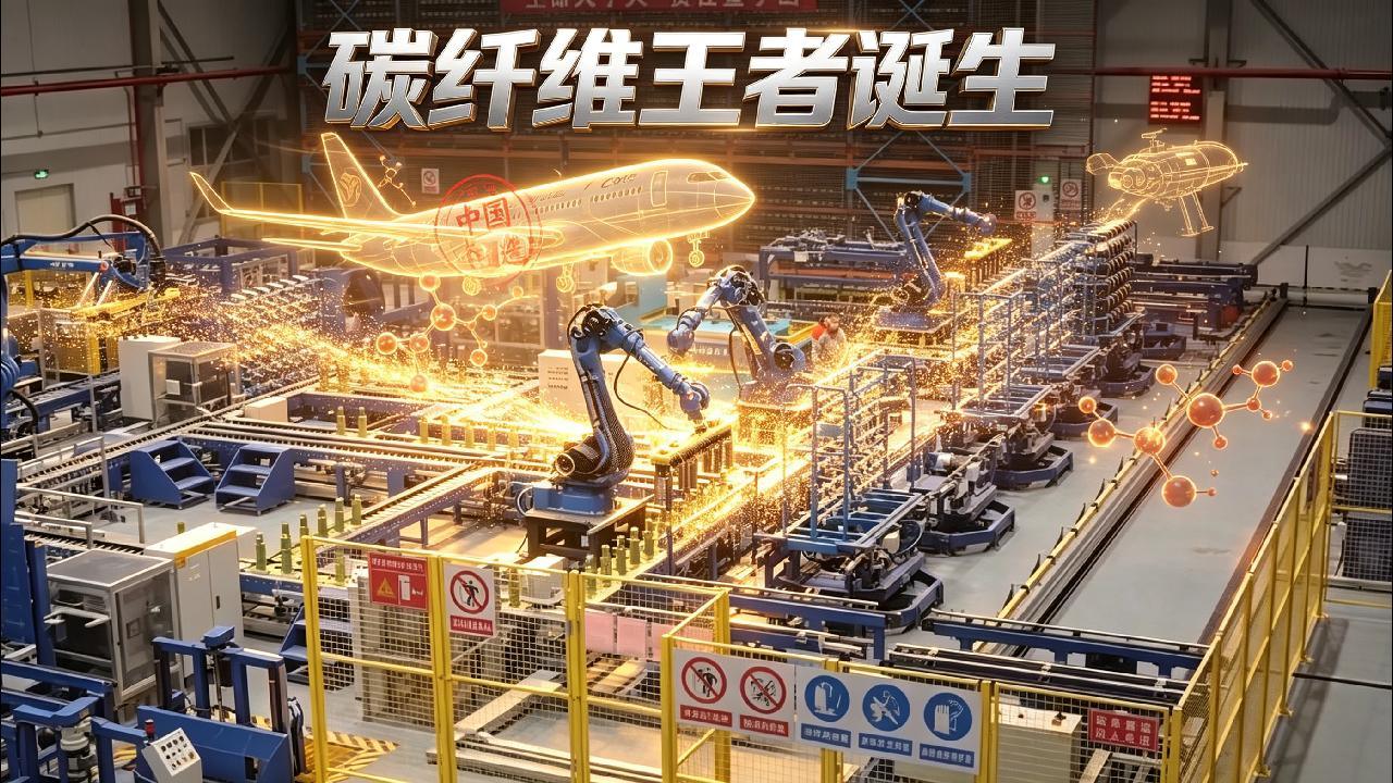 中国T1200碳纤维正式量产！日本霸榜40年的神话，结束了！ #T1200 #碳纤维 #中国科技 #涨知识 #大国重器