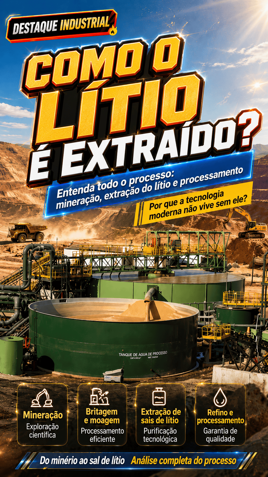 Explore conosco o fascinante mundo da mineração de lítio!