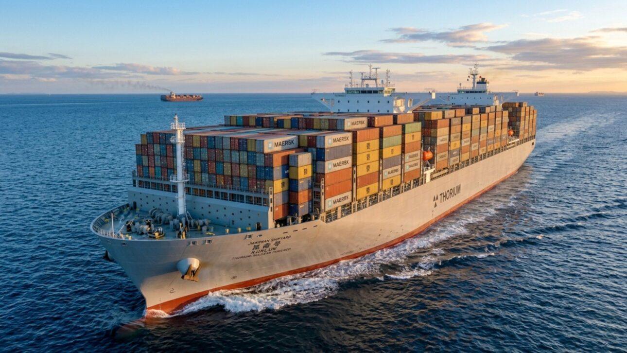 A China projeta o maior navio movido a energia nuclear da história: navio de carga de 25.000 TEUs equipado com reator de tório, sem reabastecimento por 40 anos