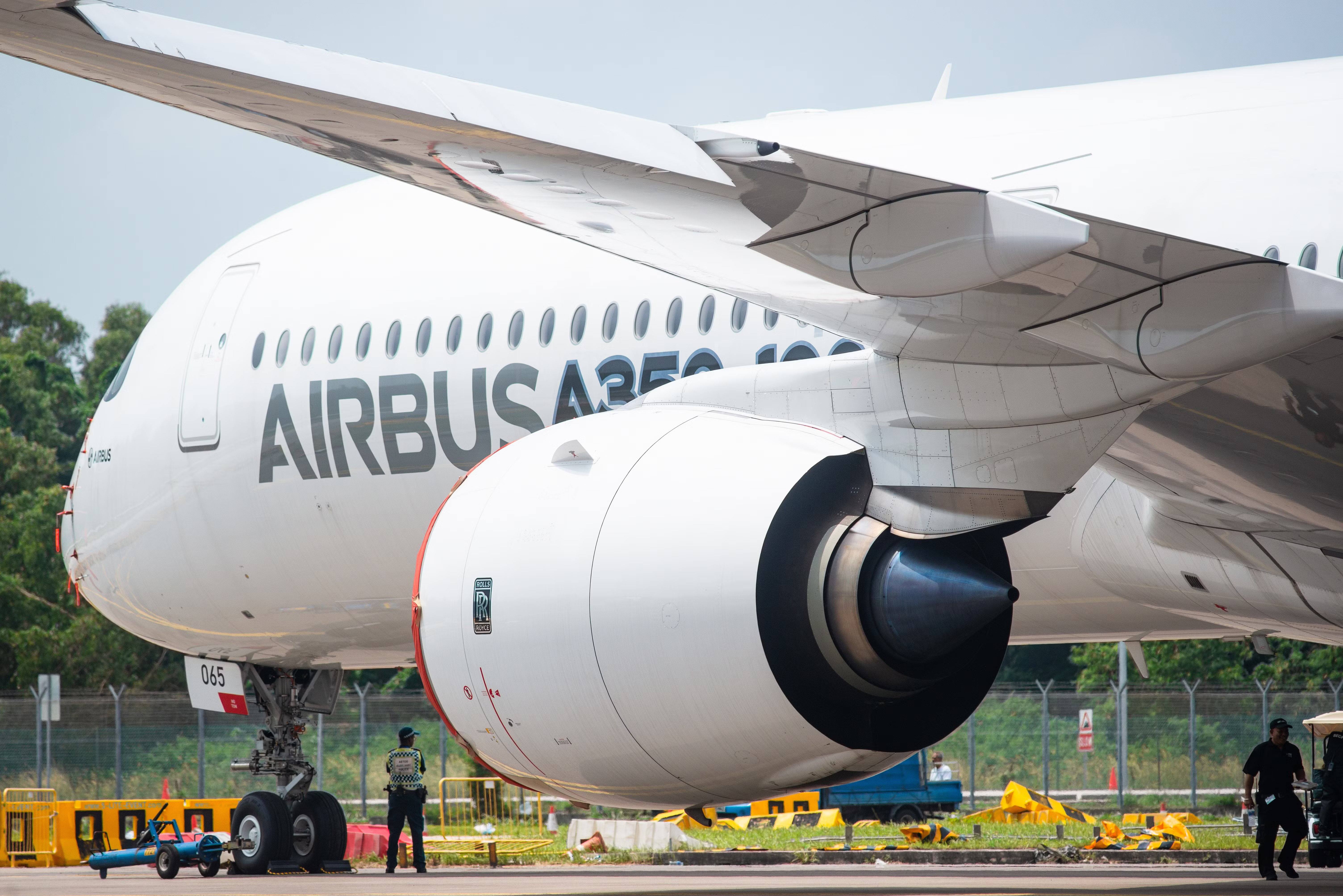 Close-up of Rolls-Royce Trent XWB engine