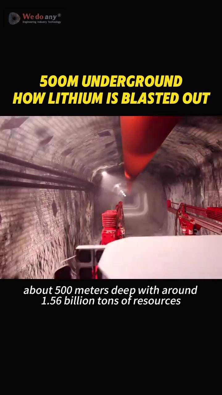 500m Underground: How Lithium Is Blasted Out#Science #knowledge #usa??tiktok #foryou 
