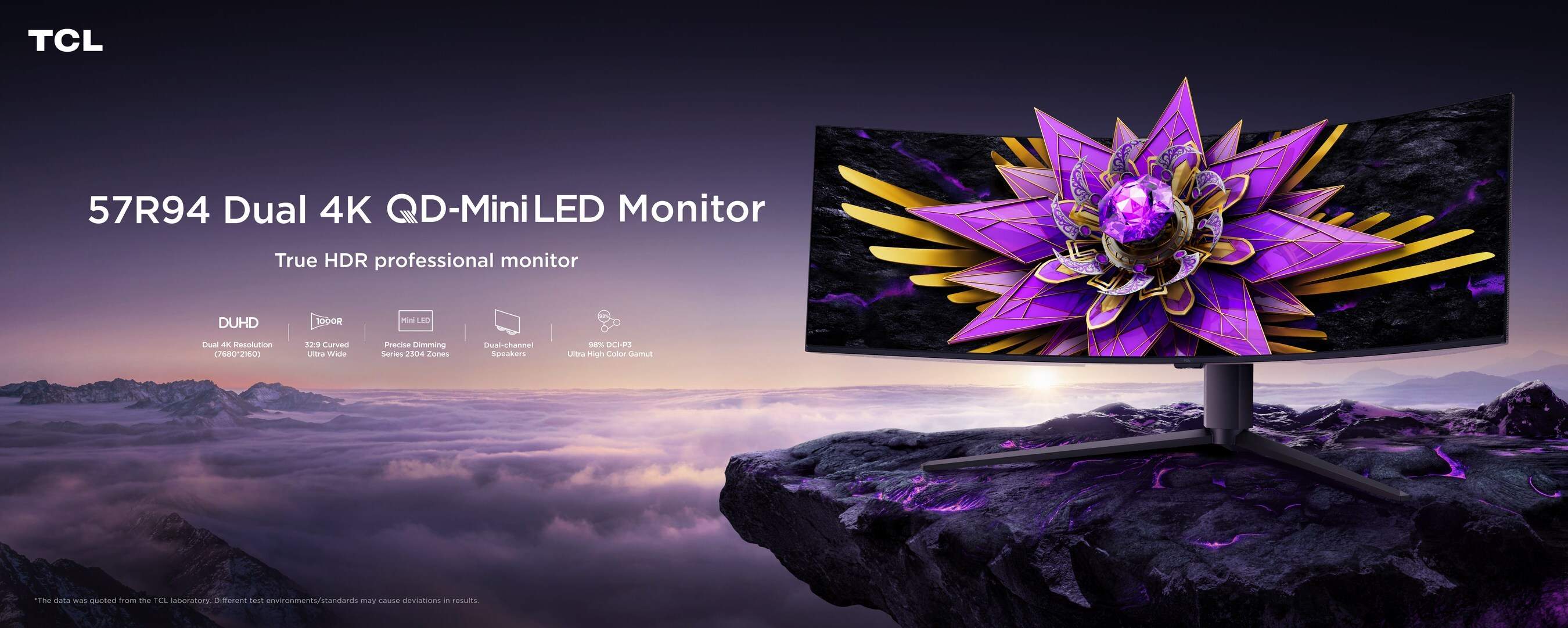 TCL 57R94 Dual-4K-QD-Mini-LED-Monitor
