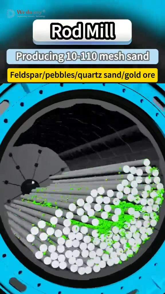 #Rodmill  ideal for fine ore grinding processing #miningequipment #grindingmill #sandmaking #stonecr