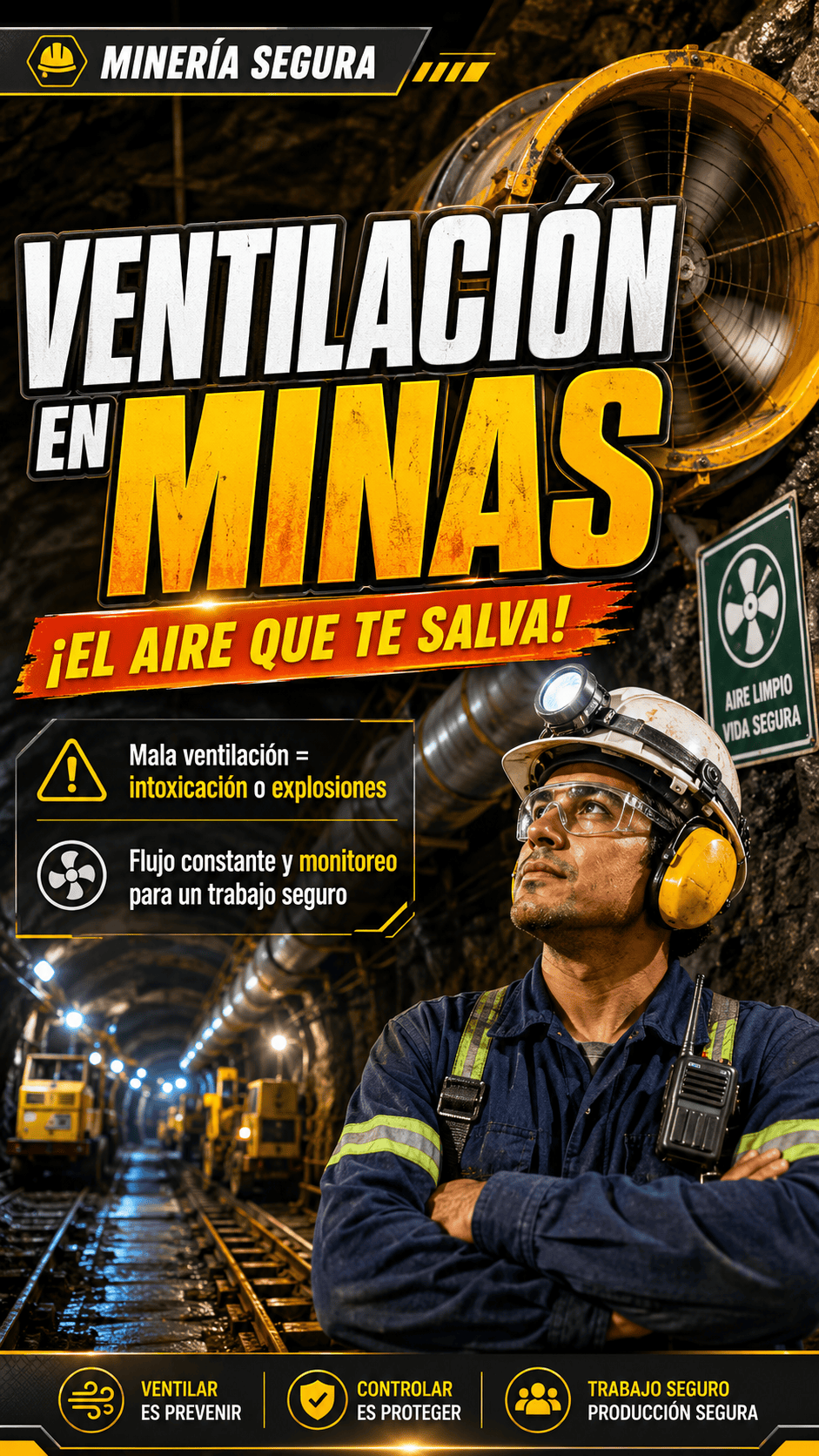VENTILACIÓN EN MINAS ?️⛑️ (¡EL AIRE QUE TE SALVA!) ¿Sabías que mala ventilación = intoxicación o exp