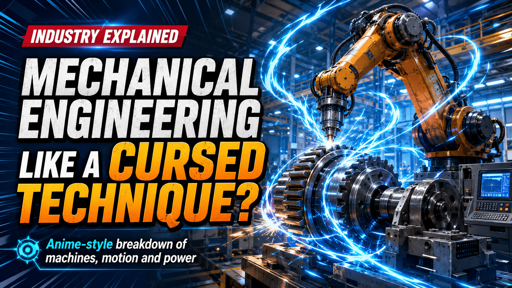 Mechanical engineering explained like a Jujutsu Kaisen cursed technique ?⚙️ From Newton’s laws to th