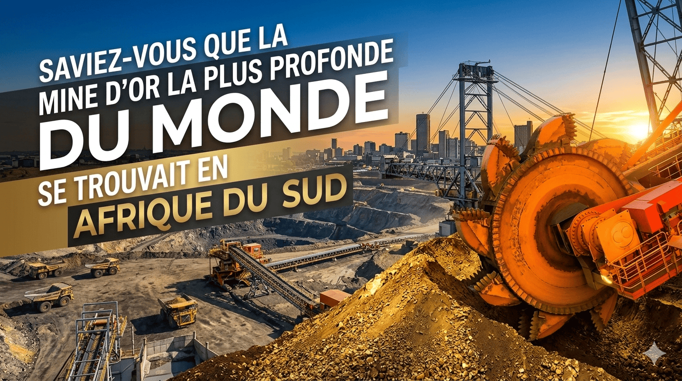 Saviez-vous que la mine d'or la plus profonde de monde se trouvait en Afrique du Sud #mine #or #appr