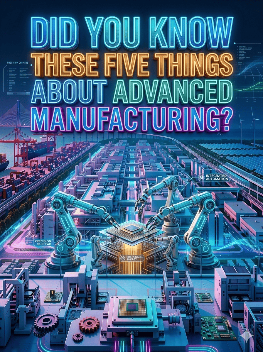 Did you know these five things about advanced manufacturing? #advancedmanufacturing #automation #job