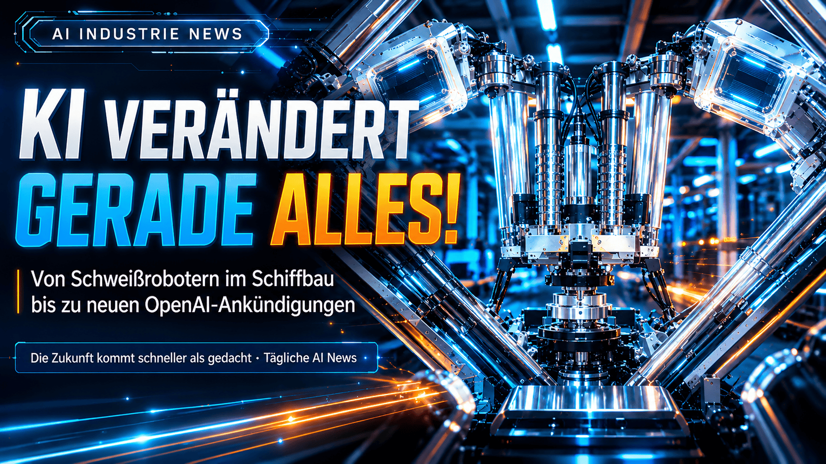 Beschreibung KI verändert gerade ALLES ? Von Schweißrobotern im Schiffbau bis hin zu neuen OpenAI-An