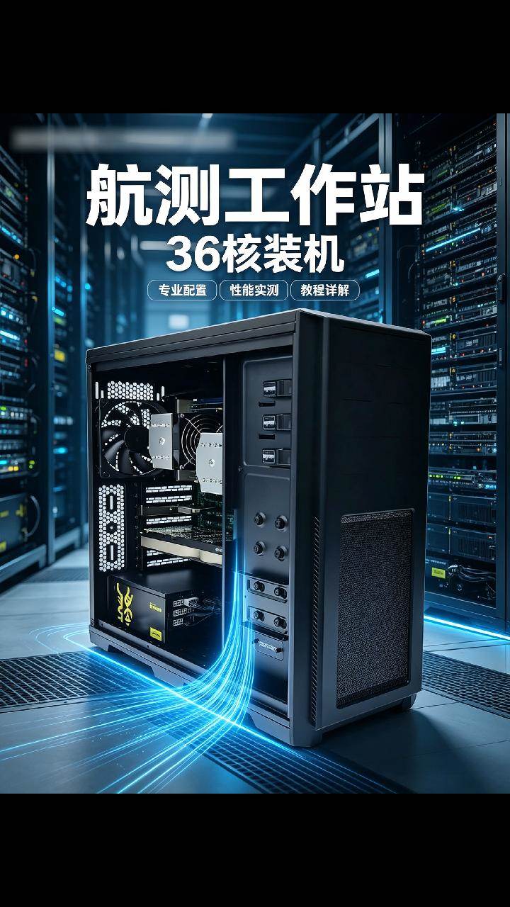 装一台用于大疆智图的航测内业建模工作站！硬件配置 两颗至强CPU 共36核心72线程 256G ECC内存 RTX A5000专业图形卡 24G显存