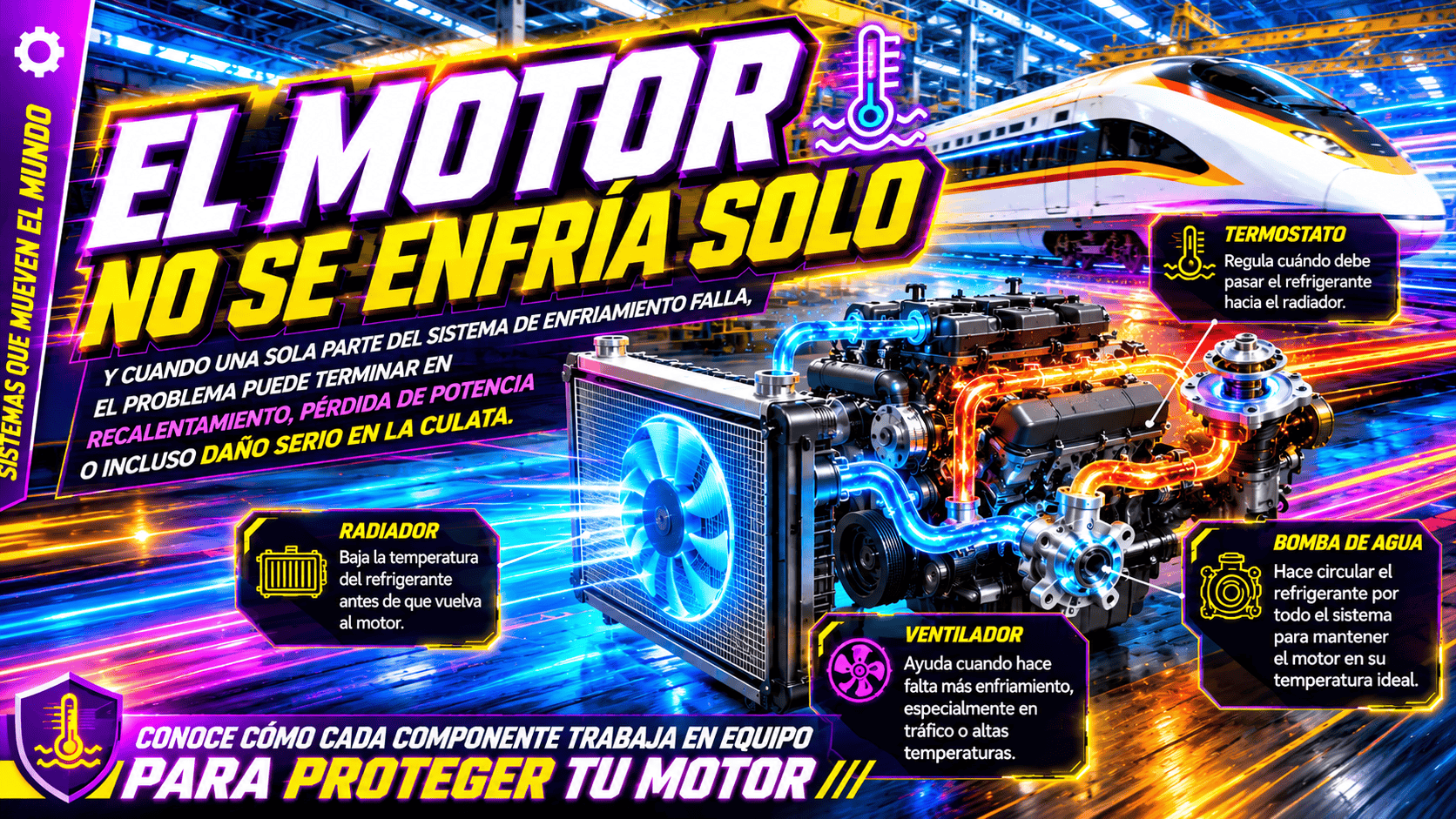 El motor no se enfría solo, y cuando una sola parte del sistema de enfriamiento falla, el problem