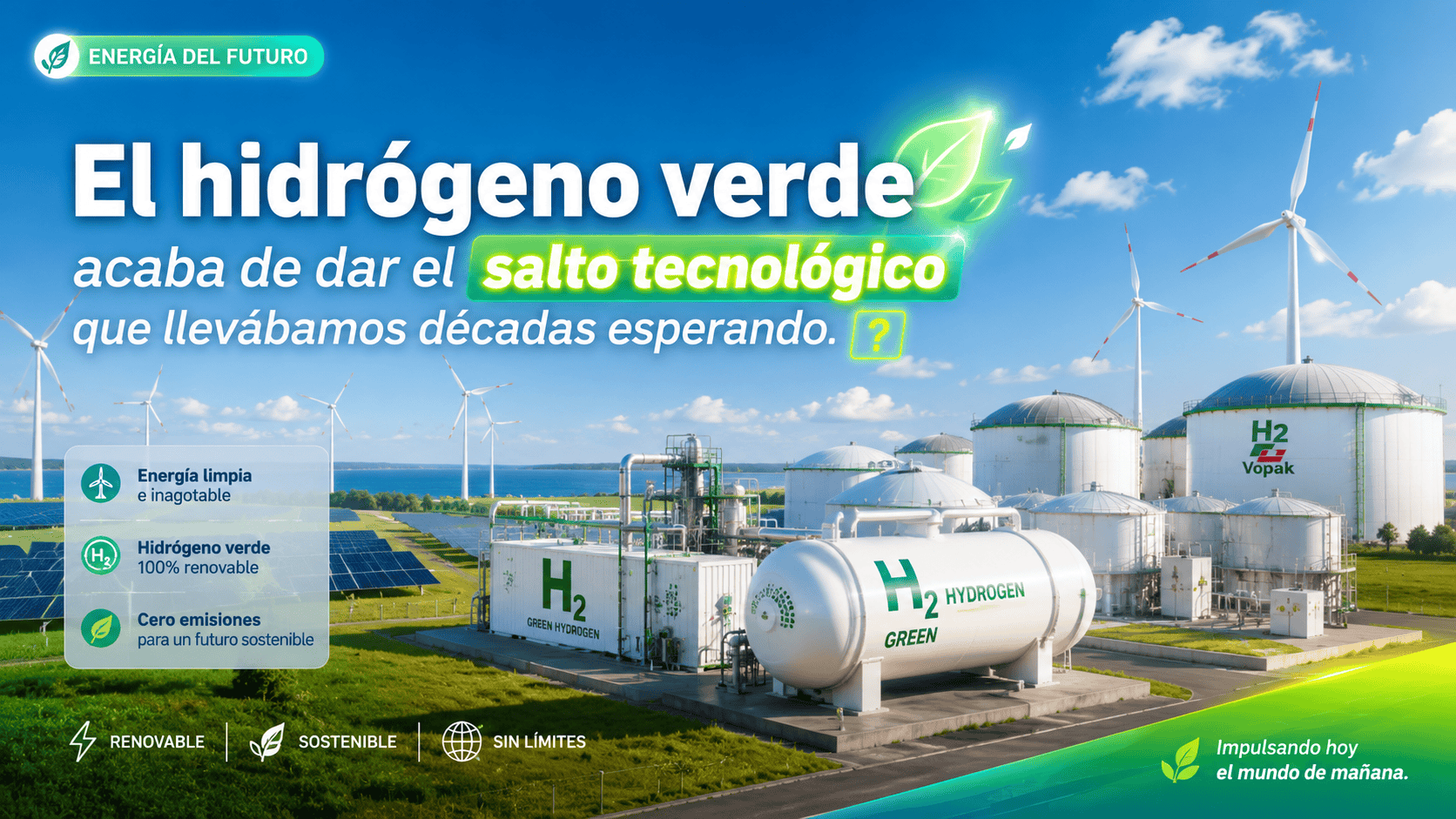 El hidrógeno verde acaba de dar el salto tecnológico que llevábamos décadas esperando. ⚡ #GreenHydr