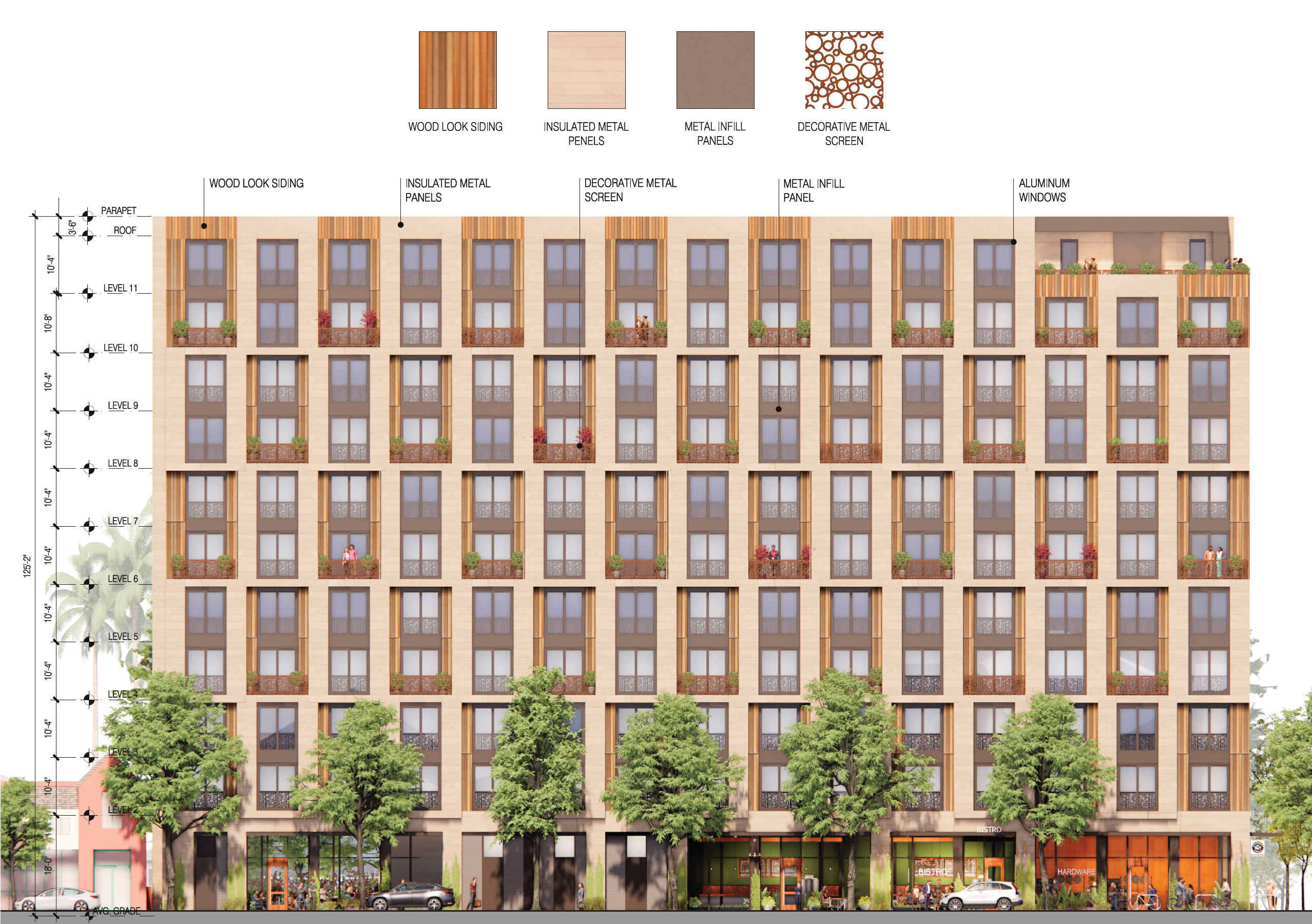 沙塔克大道2920号立面图,SDT Architects插图