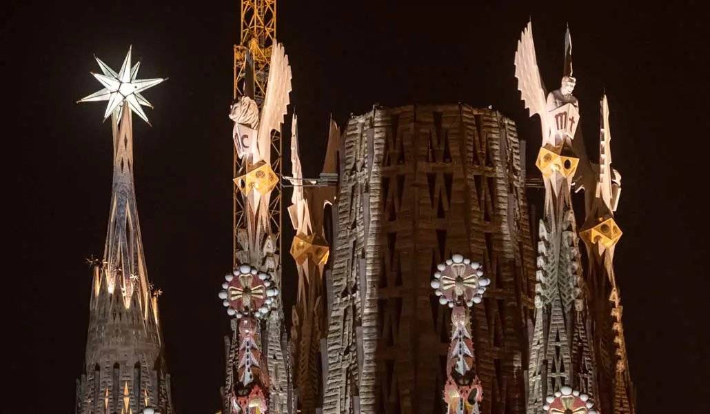 Die vier Evangelistentürme der Sagrada Família