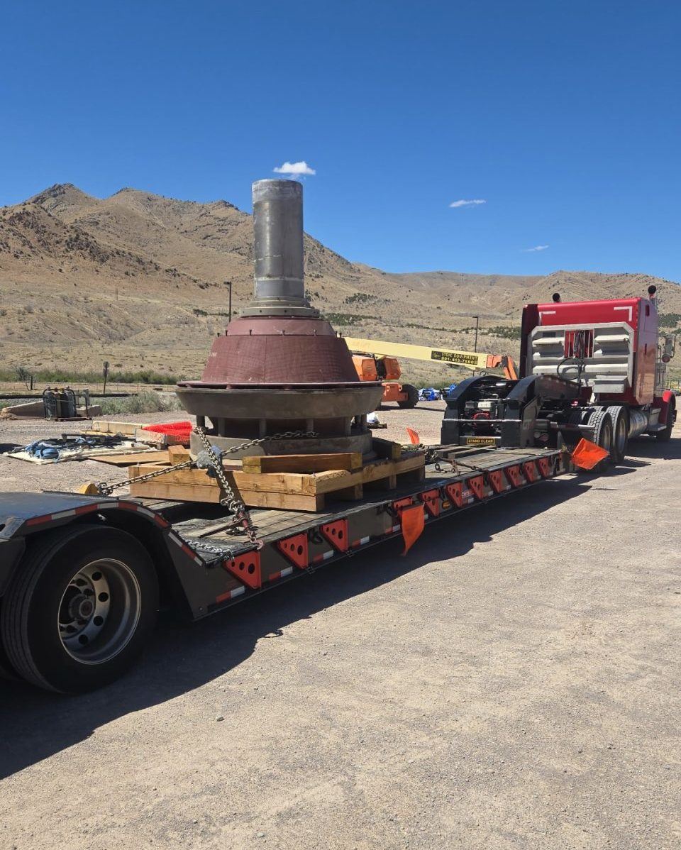 Ambercor transports crated gearbox from Ontario to British Columbia