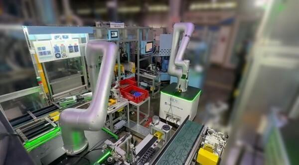 DN Automotive Vibration Management Systems division mass production line equipped with Neuromeka automation solution