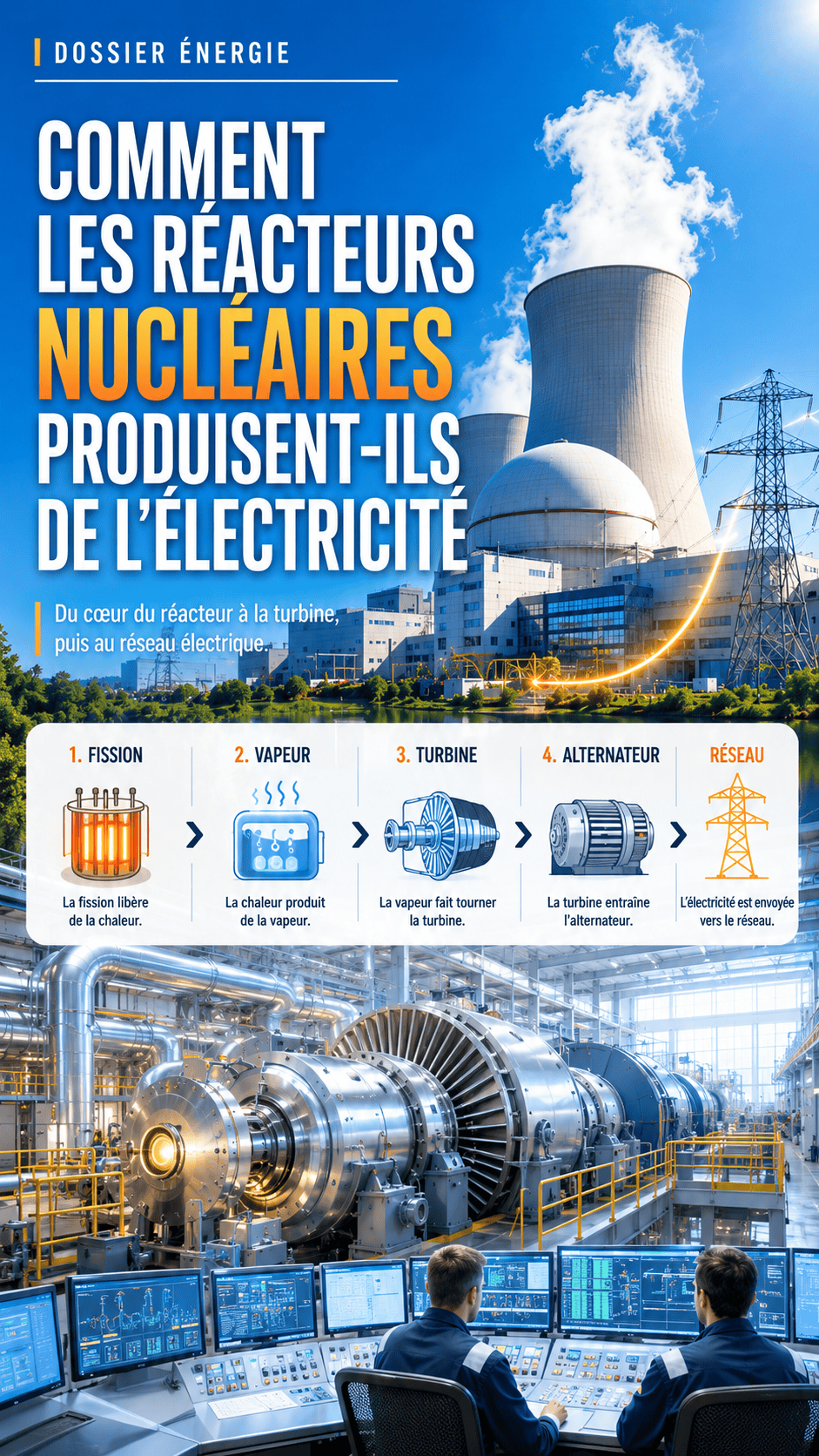 Comment les réacteurs nucléaires produisent-ils de l'électricité ? #animation #explication #savoir #