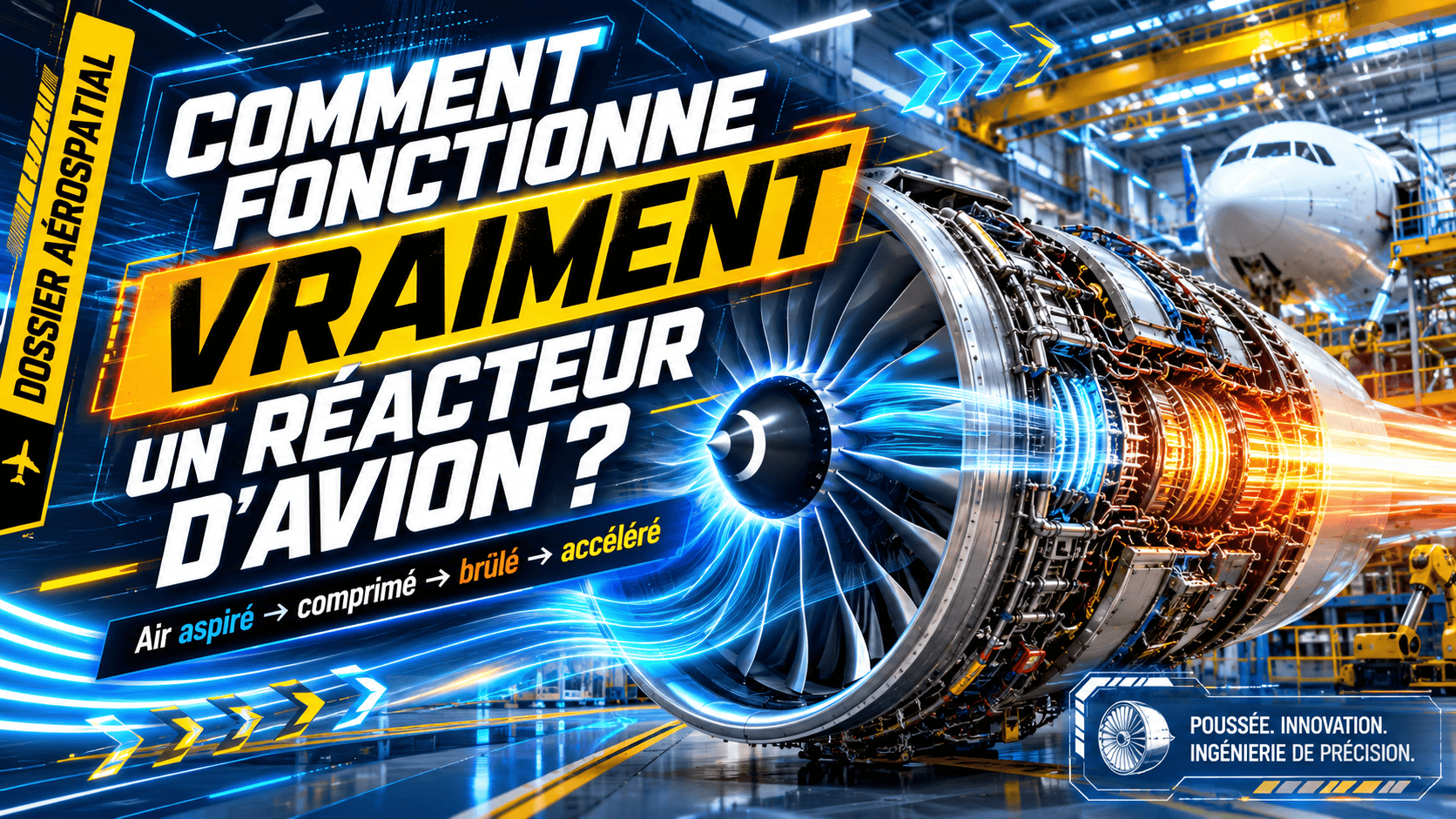 Comment fonctionne VRAIMENT un réacteur d'avion ?️ #aviation #avion #reacteur #aeronautique #Science