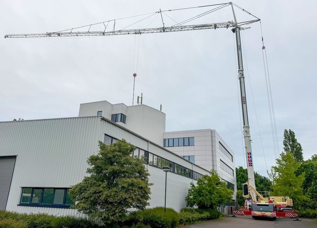 Grua em operação