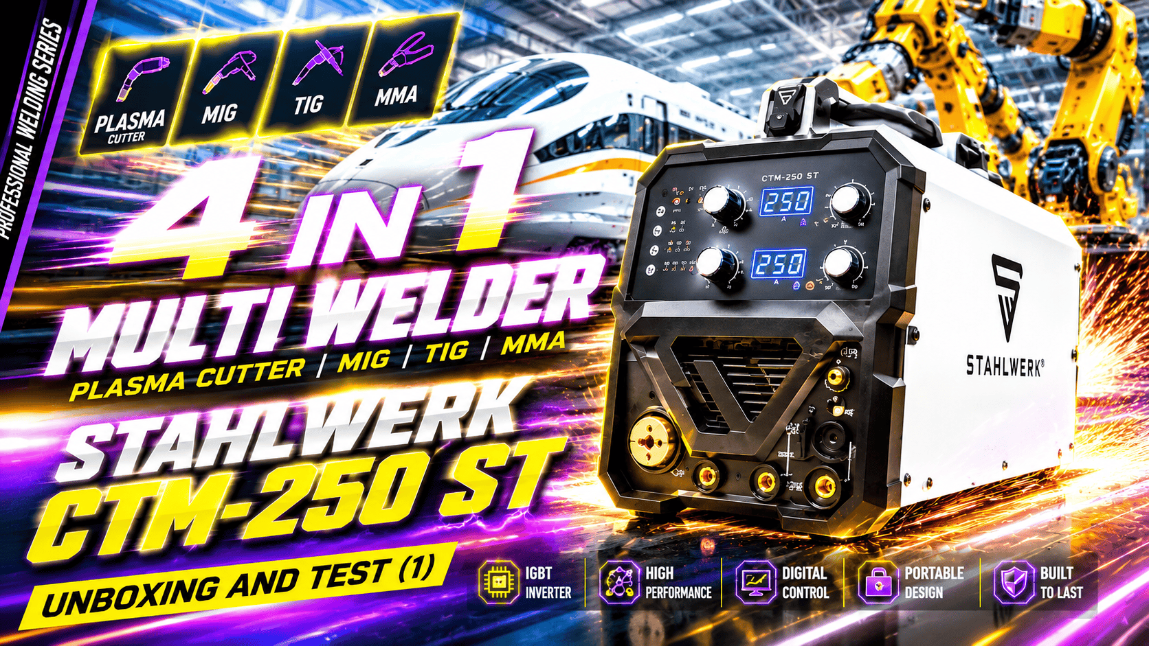 4 in 1 Multi Welder (Plasma Cutter, MIG, TIG, MMA) STAHLWERK CTM-250 ST - Unboxing and Test (1)