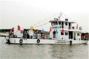 Blue algae magnetic capture engineering ship