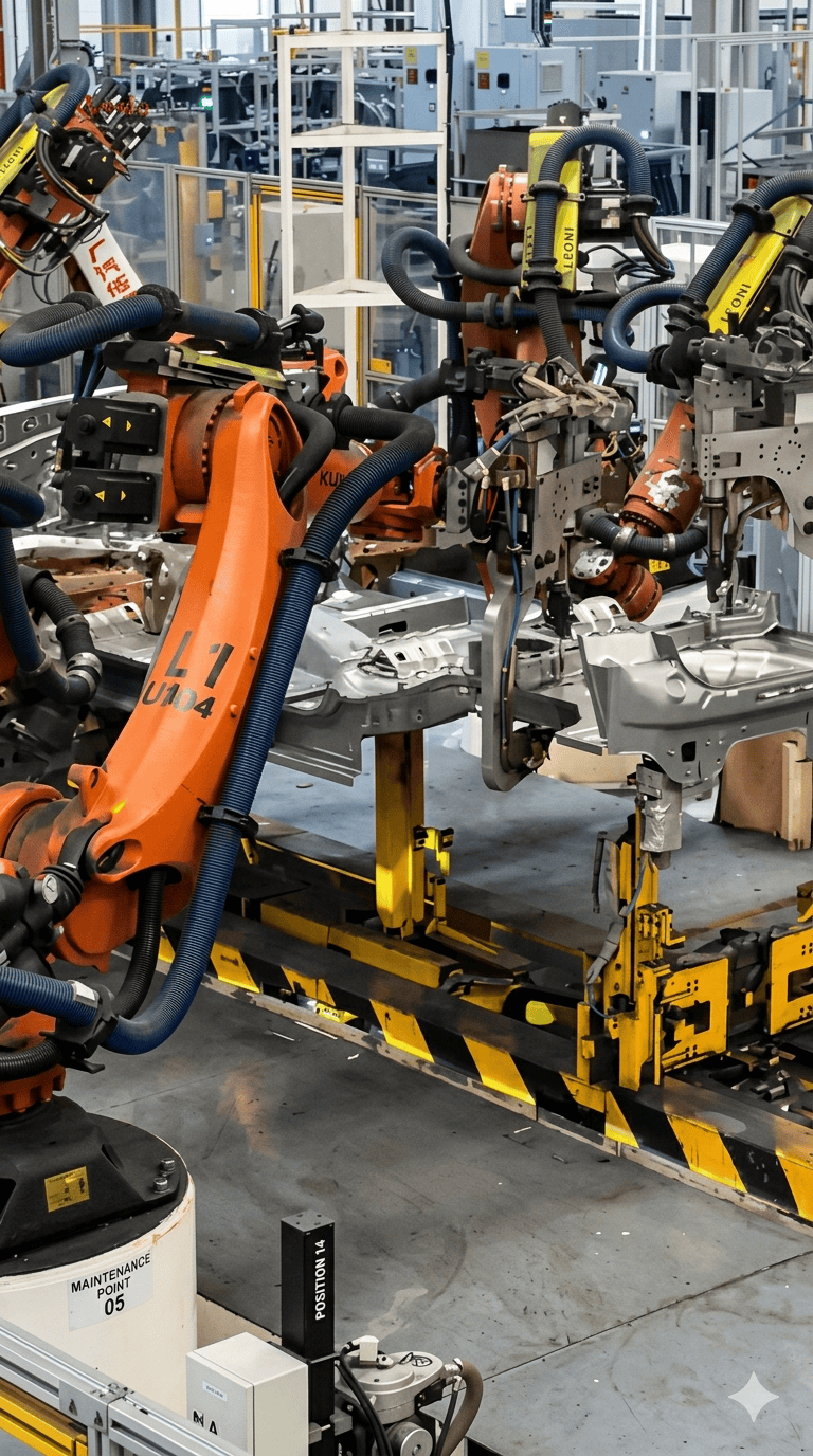 KUKA Robots in Action Precision Spot Welding for Automotive Manufacturing