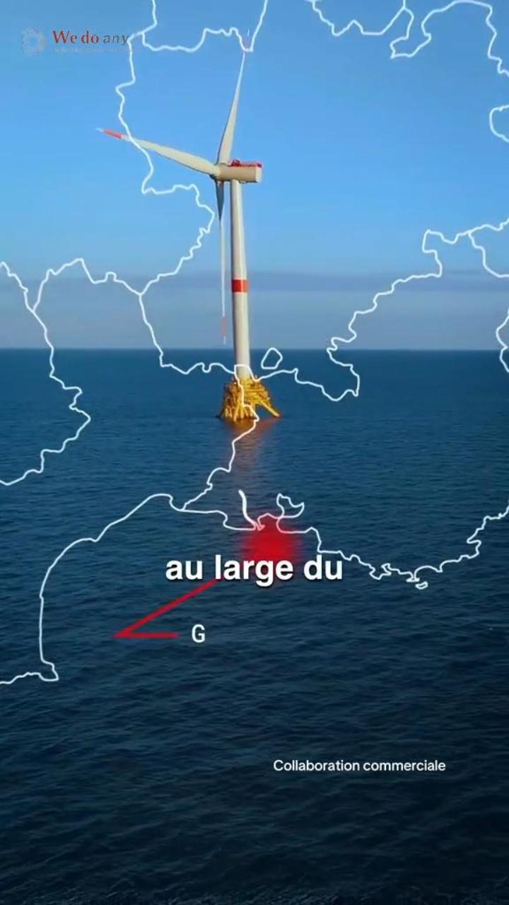 Le premier parc éolien flottant en mer de France ! Au large du golfe de Fos, trois éoliennes géantes