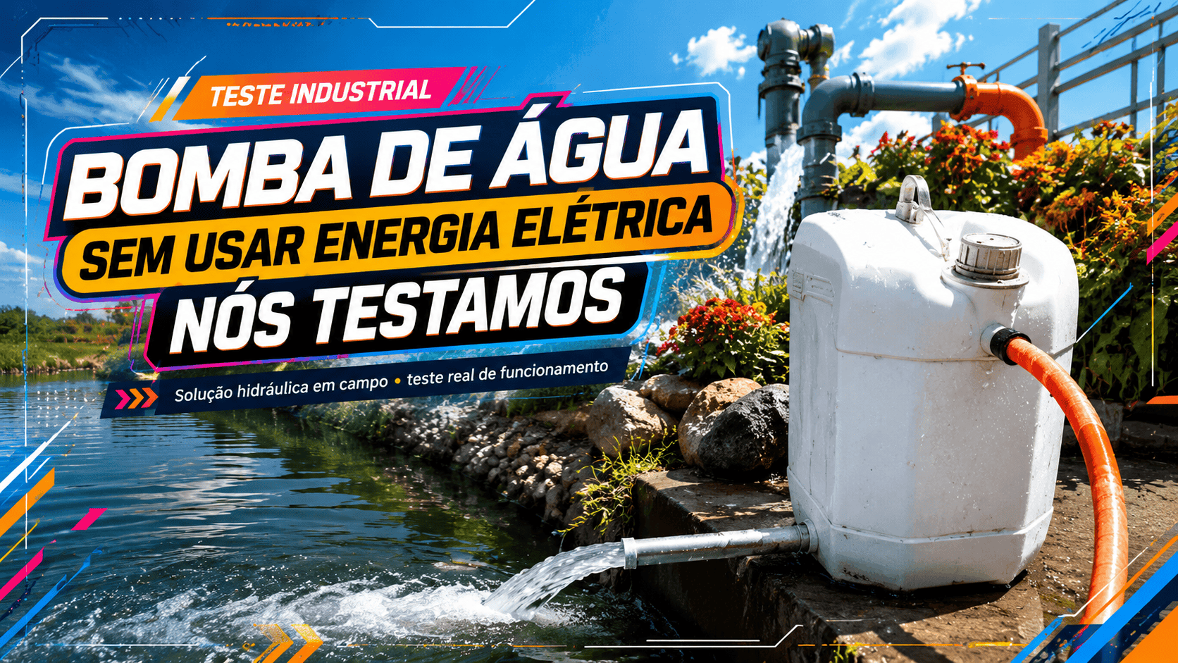 BOMBA DE ÁGUA SEM USAR ENERGIA ELÉTRICA - NÓS TESTAMOS