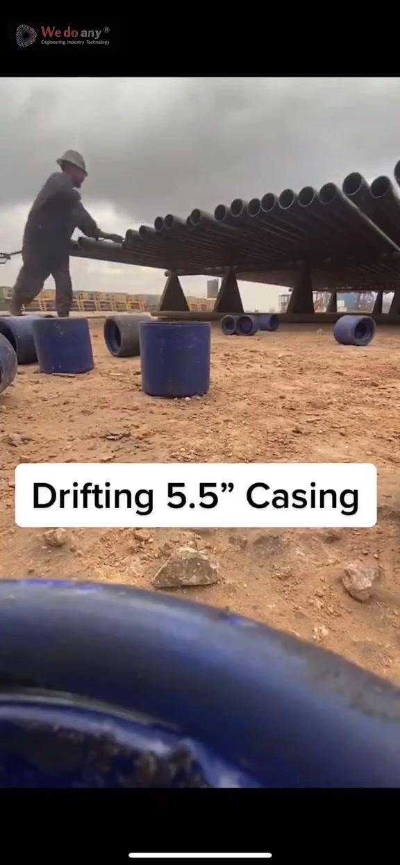 Drifting casing on a clean drift and tally job in the Permian Basin. #oilfield #trash #westtexas #ro