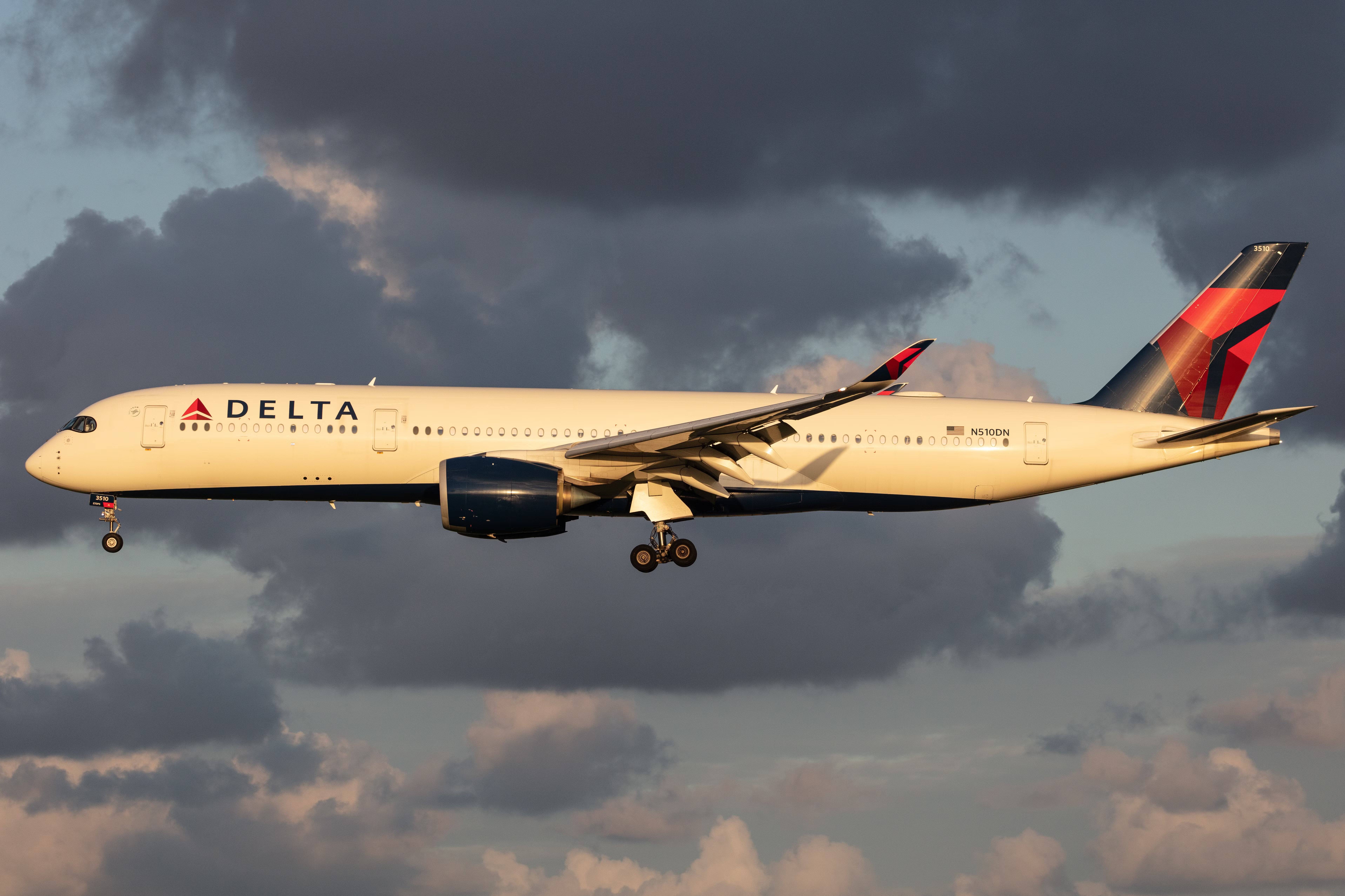 达美A350客舱内景