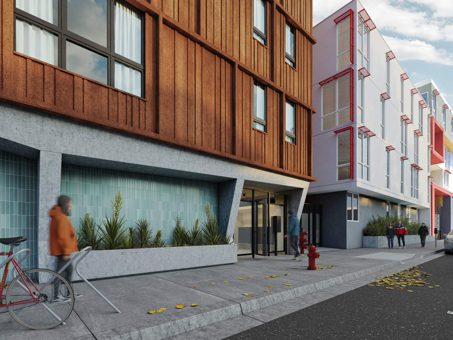 2435 Haste Street 行人视角，由 Studio KDA 渲染