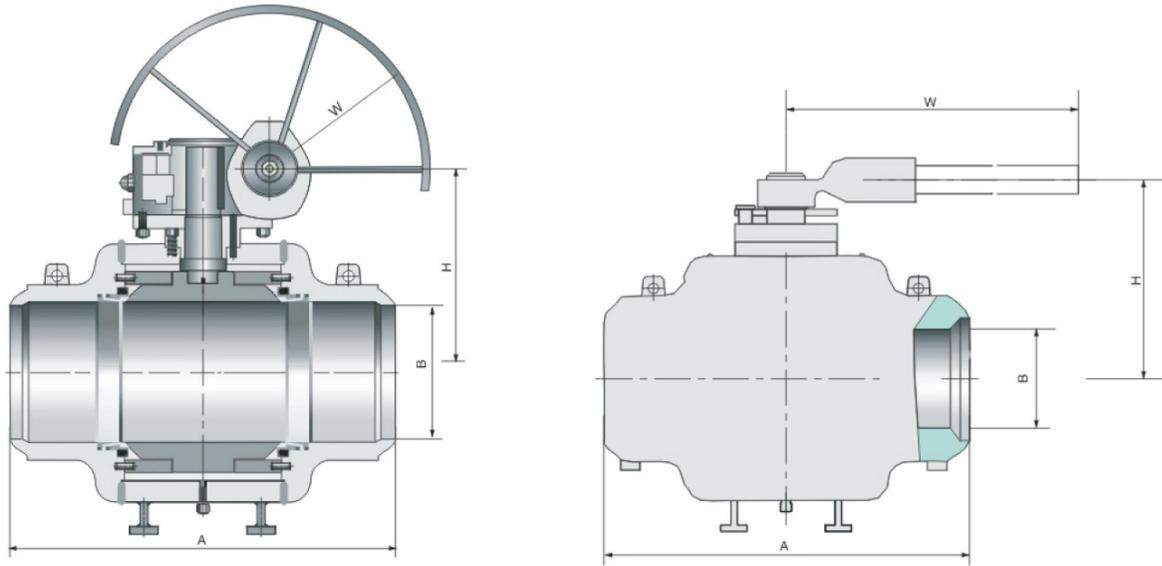 FULLY WELDED TRUNNION MOUNTED BALL VALVE