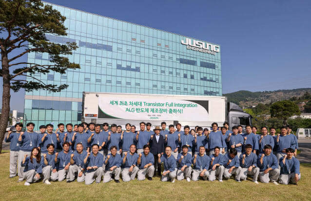 Cerimônia de envio do equipamento ALG de semicondutores da Jusung Engineering