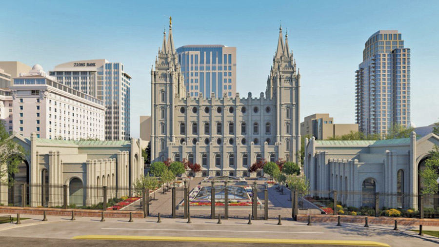 The renovated LDS Salt Lake Temple