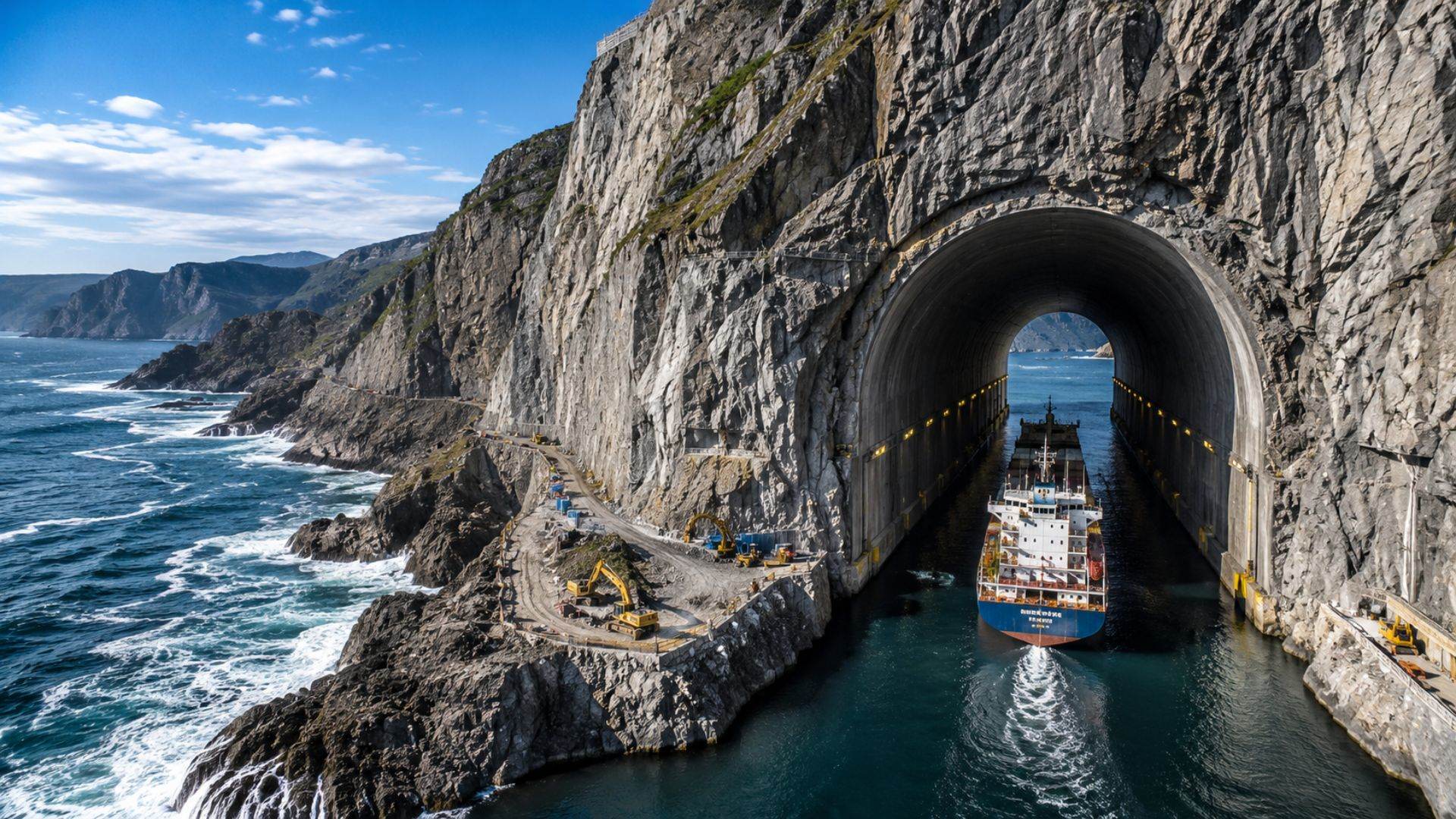 挪威希望开挖300万立方米岩石，修建全球首条全尺寸海上隧道，让船只远离危险的斯塔德哈韦特海域。