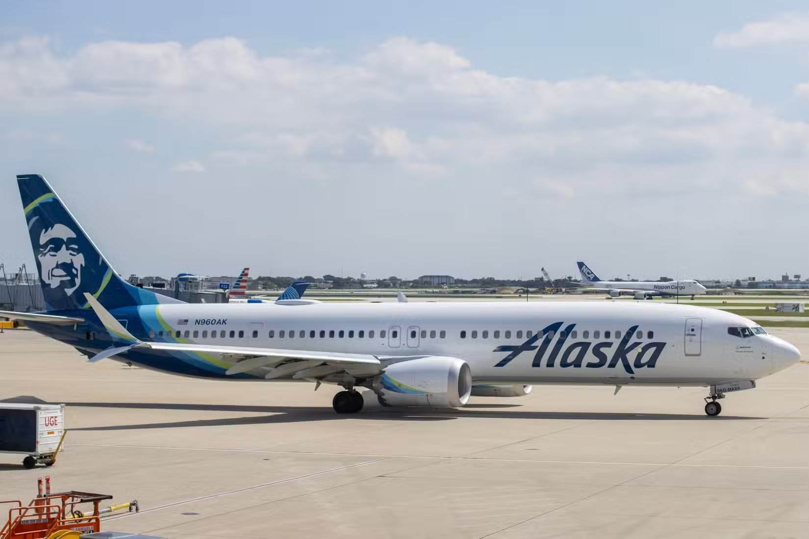 A Boeing 737 Max 9 aircraft operated by Alaska Airlines.