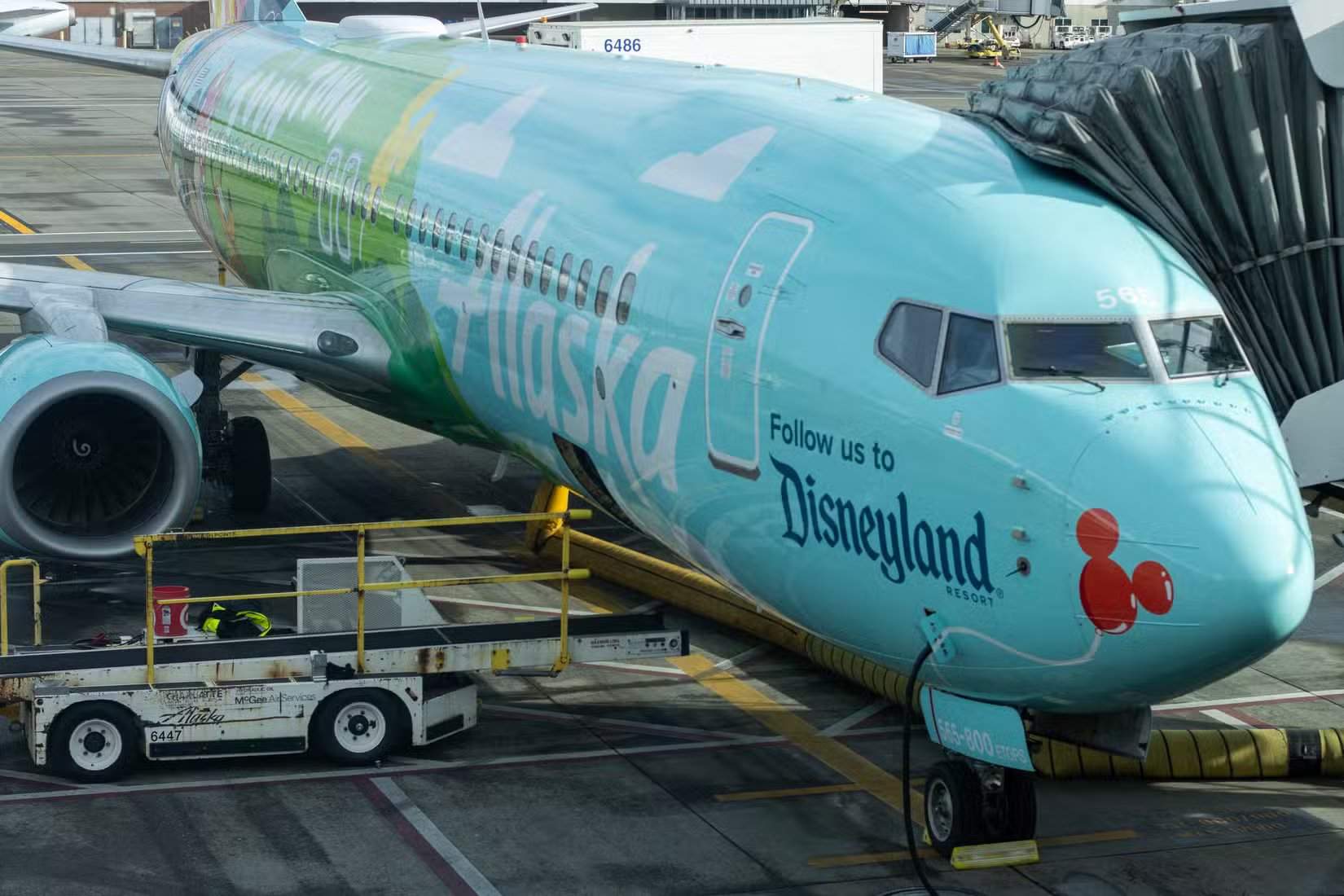 'Mickey's Toontown Express' – a Disney-themed Boeing 737-800 operated by Alaska Airlines.